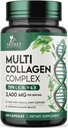Multi Collagen Supplement 2400 mg - Υδρολυμένοι Τύποι I, II, III, V & X Multi Collagen Pills Complex, Collagen Peptides Συμπληρώματα, Μαλλιά, Δέρμα, Νύχια, & Κοινό Συμπλήρωμα Υποστήριξης, Μη ΓΤΟ - 120 Κάψουλες