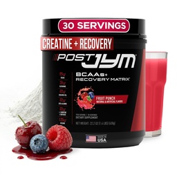 Post JYM Active Matrix - Post-Workout με BCAA's, Glutamine, Creatine HCL, Beta-Alanine, και More JYM συμπλήρωμα επιστήμης Punch Φρούτων, 30 εξυπηρετούν