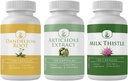 PURE ORIGINAL INGREDIENTS Artichoke Extract, Milk Thistle, & Dandelion Root Capsule Bundle (100 Capsules Each), No Additives or Fillers, Lab Verified