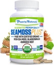 Power By Naturals SeaMoss Plus - USDA Organic Irish Sea Moss Capsules w/Wild Harved Irish Seamoss, Bladderwrack & Burdock Root Inmunicity Supplement Sea Moss Pills for Adult 60Ct - 1 Pack