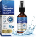 Magnesium Oil 60ML, Pure Magnesium Oil Spray for Feet, Body 2.02 Fl.Oz