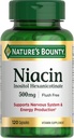 Nature's Bounty Niacin 500mg Flush Free, Cellular Energy Support, Υποστηρίζει την υγεία του νευρικού συστήματος, 120 κάψουλες