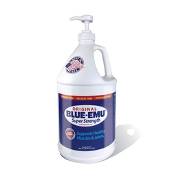Αρχική κρέμα σούπερ αντοχής BLUE-EMU, καταπραϋντική μυϊκή & κοινή υποστήριξη, 1 Gallon