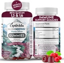 Optivida Nano Silver Immune Support Gummies (60 Count) – Beta Glucan Συμπληρώματα για την καθημερινή ανοσοποιητική υποστήριξη, Orchard Berry Flavor για την ανοσοποιητική υγεία, Collidal Silver συμπλήρωμα με Beta Glucan 100