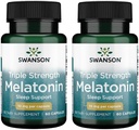 Swanson Triple Strength Melatonin - Φυσική υποστήριξη ύπνου για διαταραγμένους κύκλους ύπνου - (60 κάψουλες, 10mg έκαστο) 2 Συσκευασία