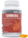 Ισορροπία ONE Turmeric Extract 1000mg με μέγιστη δύναμη 95% Κουρκουμινοειδή - Turmeric Curcumin Supplement for Joint Comfort & Antioxidant Support - εκχύλισμα τζίντζερ και BioPerine - 1 Μήνα προσφοράς