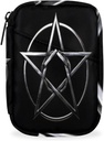 Gray Metal Pentagram Pill Box 7 Ημέρα Ταξιδιών Hill Organizer για τον ενήλικα Γηραιό Παιδικό Χάπια περίπτωση με Zipper μαγικό κύκλο Φορητή Εβδομαδιαία περίπτωση Συμπαγές μέγεθος για τον κάτοχο συμπλήρωμα βιταμίνης