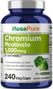 NusaPure Chromium Picolinate 1000mcg 240 Κάψουλες Veggie (Μη ΓΤΟ, Vegan)