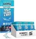 LPS Liquid Collagen & Whey Protein Supplement - Μη-GMO Drink, Sugar-Free - Προάγει το υγιές δέρμα & τα μαλλιά για άνδρες & γυναίκες, Ουδέτερη, Ενιαία Σερβίρισμα (25 πακέτα)