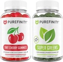 PUREFINITY Tart Cherry and Super Greens Gummies Bundle (Ουρικό οξύ Flush & Καθαρίστε με το καθημερινό σας πράσινο)