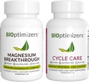 BiOptimizers Magnesium Breakthrough 4.0, (30 κάψουλες) & Cycle Care, (45 κάψουλες) - Φυσικός ύπνος, εγκέφαλος και έμμηνο συμπλήρωμα υποστήριξης
