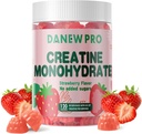Creatine Monohydrate Gummies για Άνδρες & Γυναίκες, Creatine Monohydrate for Muscle Strength, Mus Builder, Energy Boost, Pre-Workout Supplement (120 Count)-Strawberry Flavor