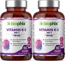biophix Vitamin K2 MK-7-100 mcg 60 Vcaps 2 Pack - Supports Strong Bones Immune Health
