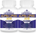 Liposomal Alpha Lipoic Acid 1600mg per Serving,Alpha lipoic Acid Nutritional Supplements for Antioxidant Health,Energy and Metabolism-Gluten Free&Non GMO 120 Capsules