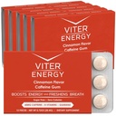 Viter Energy Caffeinated Gum 60mg Caffeine, B Vitamins, Guarana, Sugar Free. (Κίναμον, 12pcs, 6 Pack)
