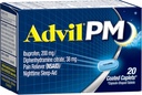 Advil PM Pain Reliever And Nighttime Sleep Aid, Pain Medicine With Ibuprofen For Pain Relief And Diphenhydramine Citrate For A Sleep Aid - 20 Coated Caplets