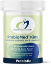 Designs for Health ProbioMed Kids Chewable Probiotic - 10b CFU Gut & Immune Support for Children - Lactobacillus, Bifidobacterium + Saccharomyces boulardii - Delicious Berry Flavor (30 δισκία)