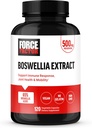 FORCE FACTOR Boswellia Extract Κάψουλες, συμπλήρωμα ανοσοστήριξης και κοινό συμπλήρωμα υγείας για γυναίκες και άνδρες, Made with Premium Boswellia Serrata Extract, Vegan, Non-GMO, 120 κάψουλες