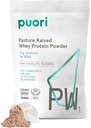 Puori Whey Protein Powder, Dark Chocolate - PW1 Pasture-Raized, Grass-Fed Whey Protein Whey Powder Drink Mix που περιέχει BCAA Amino Acids - συμπλήρωμα μετά την προπόνηση για την αύξηση των μυών & την ανάκτηση - 30 Υπηρεσίες