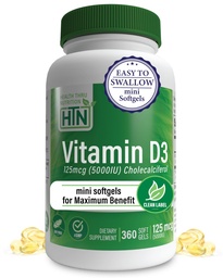 Υγεία Θρου Διατροφή Βιταμίνη D3 5000iu 360 Mini Softgels για την μέγιστη προσφορά  Βαθμός Βιολογικής Υποστήριξης Υγείας EVOO