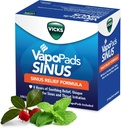 Vicks VapoPads Sinus Relief Formula - Vapor Pads Refill for Vicks Humidifiers and Steam Inhalers, Scent Pads for Sinus Confusion and Throat Irritation, 20-Pack, Box Color May Vary