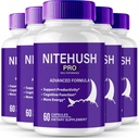 Nite Hush Pro Brain Supplements for Memory and Focus Capsules, NiteHush Advanced Formula Brain Health Support - Maximum Strength Nootropics NiteHushPro All Natural Support Pills Reviews (5 Pack)