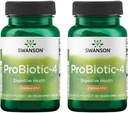 Swanson Probiotic-4 3 Δισεκατομμύρια Cfu 60 Veg Caps (2 Pack)