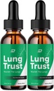 Lung Trust Liquid Supplement, Lung Trust Drops, Lung Trust Advanced Formula Drops - Maximum Strength, LungTrust Drops Support Reviews (2 Pack - 2 Month Supply)