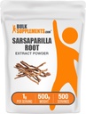 BulkSupplies.com Sarsaparilla Root Extract Powder - Sarsaparilla Supplement, Smilax Sarsaparilla Root - Herbal & Gluten Free, 1g per Serving, 500g (1.1 lbs) (Pack of 1)