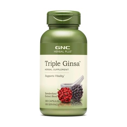 GNC Herbal Plus τριπλό συμπλήρωμα Ginsa, υποστηρίζει ζωτικότητα, 100 υπηρεσίες