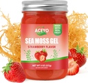 (8 OZ) Natural Sea Moss Gel Raw Strawberry Flavor Irish Seamoss Gel Vegan Women 102 Βιταμίνες και Ορυκτά Άγρια Συγκομιδή Μη-ΓΤΟ Ανοσοποιητική αμυντικός ενισχυτής Lung Thyroid Digestive Υποστήριξη