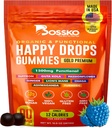 Happy Drops – Daily Superfood Gummies for Mood Support, Focus and Energy – Sugar-Free, Vegan, Blueberry Flavor – 90 Gummies for Adults – Καθημερινή Υποστήριξη για Mood, Focus and Natural Energy