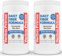 Yerba Prima Daily Fiber Formula - 20 oz Powder (Pack of 2) - Άγευστη, συμπυκνωμένη μείξη διαλυτού/αδιάλυτου, Psyllium Seed Husks, Acacia Gum, Apple Fiber Supplement - Κανονικότητα Cleanser Colon
