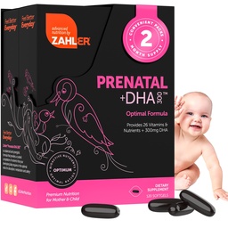 Zahler Προγεννητική Βιταμίνη με DHA & Folate - DHA Συμπληρώματα & Προγεννητική Πολυβιταμίνη για Μητέρα και Παιδί - Kosher Προγεννητικές Βιταμίνες DHA με Σιδήρο, Pre Natal Softgels (120 Count (Pack of 1))
