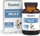 Himalaya Ashwagandha+ Χαλαρώστε, με GABA, Ιερό Βασίλειο & Χαμομήλι για Αναστοιχειοθέτηση, Χαλάρωση & Άγχος Ανακούφιση, Vegan, Χωρίς Γλουτένη, 540 mg, 60 κάψουλες χορτοφάγων, 1 μήνας Προσφορά