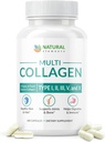 Multi Collagen 180 κάψουλες πρωτεΐνης - Τύπος I, II, III, V, X χάπια κολλαγόνου - ιδιόκτητο μείγμα του κοχύλια αυγών, κοτόπουλο, άγρια ψάρια και χόρτο-Fed βοείου κρέατος Collagen Peptides - 2025mg ανά σέρβις