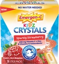 Emergen-C Kidz κρύσταλλα, On-the-Go συμπλήρωμα υποστήριξης του ανοσοποιητικού συστήματος Emergen-C με βιταμίνη C, βιταμίνες Β, ψευδάργυρο και μαγγάνιο, Sparkly Φράουλα, Stuffer Stick - 56 Stick συσκευασίες