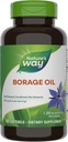 Nature's Way Borage Oil, Cold Pressed & Unrefined, GLA Supplement, 300 mg GLA και 440 mg Λινελαϊκό οξύ ανά Σερβίρισμα, 60 Softgels (Packaging May Vary)