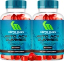 (2 Pack) Keto Rain Gummies - Keto Rain Advanced ACV Gummys, Keto Rain ACV Gummy 1050MG - Όλα φυσικά Keto Rain Apple Cinegar, KetoRain ACV Gumys, 120 Gummies για 2 μήνες
