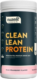 Nuzest - Pea Protein Powder - Καθαρή πρωτεΐνη Lean, Premium Vegan Plant Based Protein Powder, Γαλακτοκομικά, Χωρίς Γλουτένη, Χωρίς ΓΤΟ, Φυσικά Γλυκασμένη, Άγρια Φράουλα, 40 Μερίδες, 2,2 lb