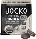 Jocko Fuel Mölk Whey Protein Powder - Keto, Probiotics, Digestive Enzymes, Amino Acids, Low Sugar Monk Fruit Blend - Υποστηρίζει την αποκατάσταση και την ανάπτυξη των μυών (24 σερβιέτες, Cookies & Κρέμα)