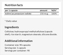 Potassium Iodide 150 mcg per Capsule - 90 Vegan Capsules - 3 Months Supply - for Optimal Gland Function and Energy Metabolism - Diet Supplement by Apollo's Hegemony