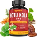 Organic Gotu Kola Extract Capses with Reishi, Cordyceps, Rosemary, Gingko Biloba & Valerian Root - 90 Counts for 3 Months - Υποστηρίζει τον εγκέφαλο, την ανοσία, το δέρμα και την καρδιά υγεία