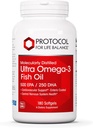 Πρωτόκολλο Ultra Omega-3-500mg EPA & 250mg DHA - Fish Oil for Brain Support, Heart & Nury System Health* - EPA DHA Omega συμπλήρωμα - Non-GMO & Halal - 180 Softgels