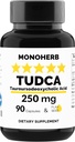 MONOHERB TUDCA - Ταουρσοδεοξυχολικό οξύ - 250 mg ανά καψάκιο - 90 κάψουλες για χορτοφάγους - Κατασκευασμένες στις ΗΠΑ
