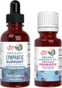 MaryRuth Organics Probiotic Digestion (Raspberry) for Women 40+ & Lymphatic Cleanse Drops 