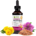Maxx Herb PAU D’Arco Extract με Dandelion Root & Red Clover Θεραπευτική Μείγμα, PAU Darco Χρώμα Απορροφήσεις Καλύτερα από Taheebo Τσάι ή κάψουλες, για Ανοσοποιητική Υποστήριξη - 4 Oz μπουκάλι (60 εξυπηρετούν)