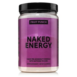 NAKED Fruit Punch Energy - Καθαρό συμπλήρωμα προ προπόνησης για άνδρες και γυναίκες, Vegan Friendly, Όχι πρόσθετα γλυκαντικά, χρώματα ή γεύσεις - 30 εξυπηρετούν