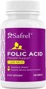 Safrel Folic Acid 1000 mcg (1 mg) - Βιταμίνη Β9-240 Δισκία, Απαραίτητη Προγεννητική και Μεταγεννητική Βιταμίνη για την ανάπτυξη του εμβρύου, Ερυθροκυτταρική Παραγωγή, Κυτταρική και Νευρωτική Ανάπτυξη 