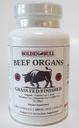 Beef Organ Supplement Grass-Fed/Finished - Pasture Raised – Undefatted 3000mg | No Fillers | Natural Iron, Vitamin A, B12 for Energy | Non-GMO | Hormone & Pesticide Free | Gluten-Free.